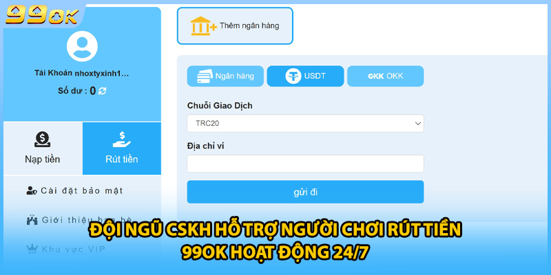 Đội ngũ CSKH hỗ trợ người chơi rút tiền 99OK hoạt động 24/7