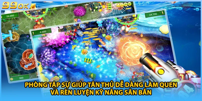Phòng tập sự giúp tân thủ dễ dàng làm quen và rèn luyện kỹ năng săn bắn 